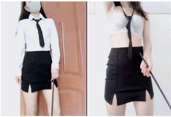 抖音网红『仙仙小草莓』高价私人定制 剧情扮演迷人女教师被学生侵犯用自慰棒插的白浆直流