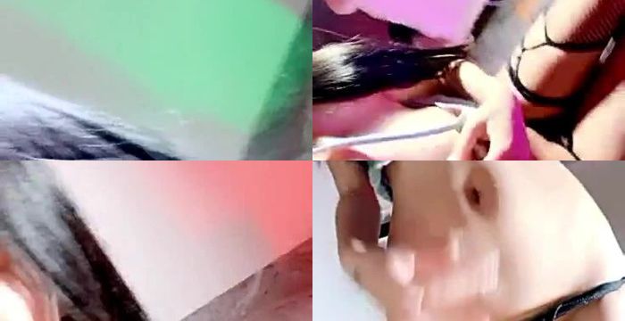 【约啪】萝莉萌妹却非常骚单腿网袜丁字裤，揉捏爆乳脱下内裤，无毛逼逼抹上牛奶，跳蛋震动奇怪道具抽插，呻吟大叫嗲嗲很是诱人