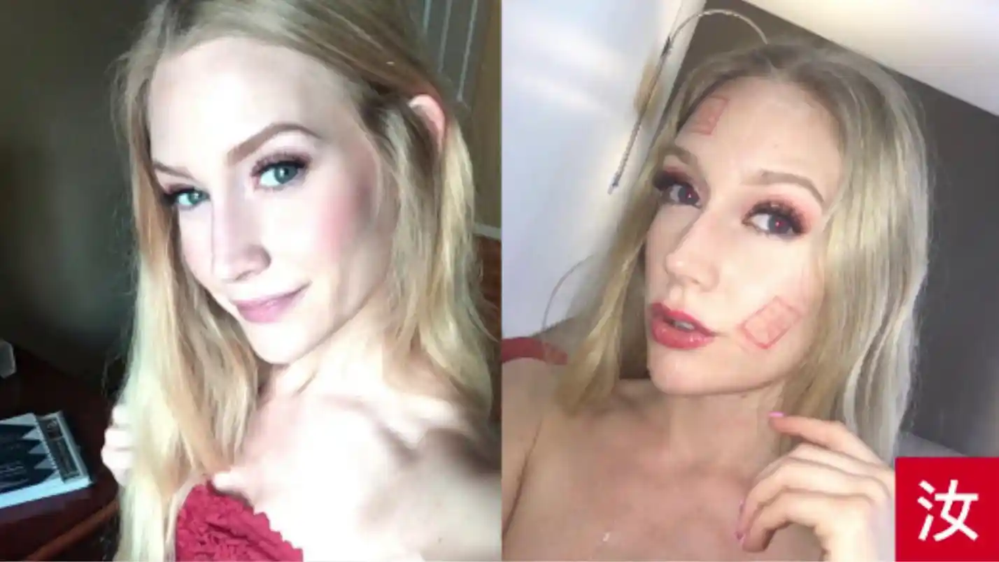 汝工作室 华裔小伙干洋妞 长得像艾薇儿的金发少女拜服在第一次亚裔大鸡巴下