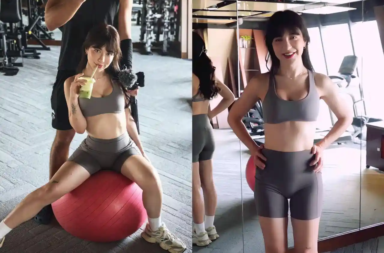 性感混血瑜伽宝贝和教练的私人训练课程 - Lunalovekiss